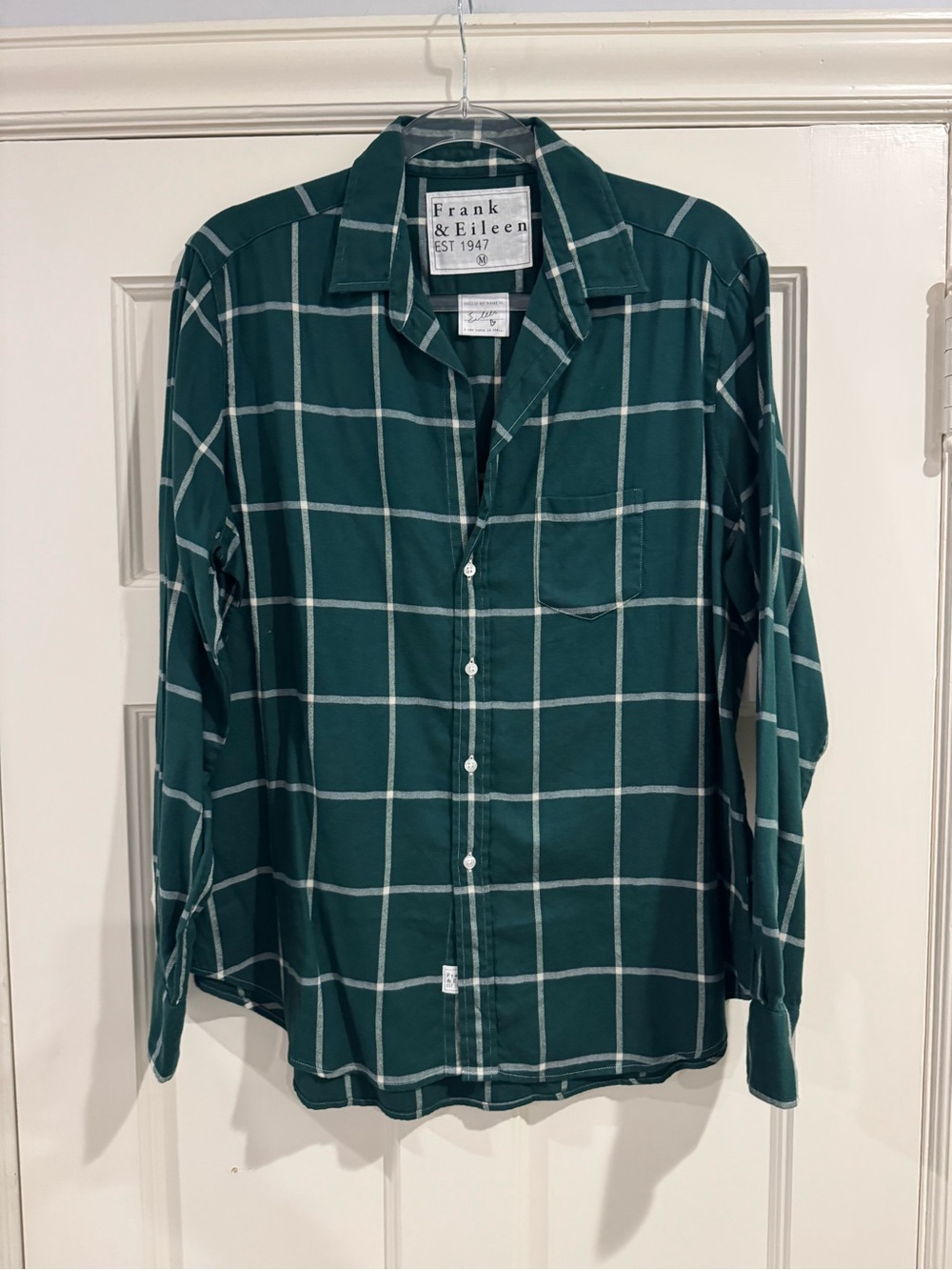 Frank & Eileen Green Windowpane Button-Down Shirt